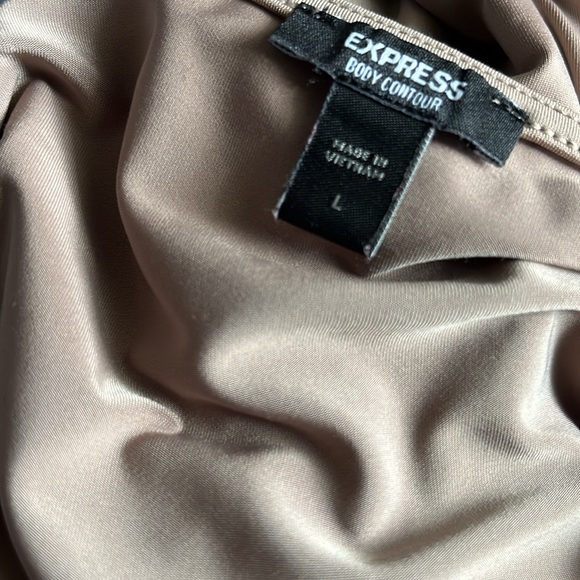 Express bodysuit contour crewneck long sleeve mocha brown size large - Picture 8 of 9